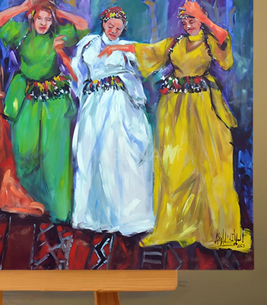 Ahidous - signé par l'artiste Mohamed Assalmi.